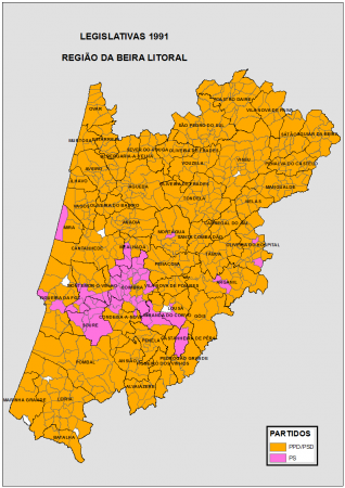 BEIRA LITORAL: LEGISLATIVAS 1991